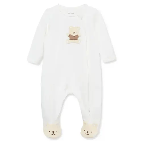 Gentle Bear 2-Way-Zip Footie, 3-6 mon.