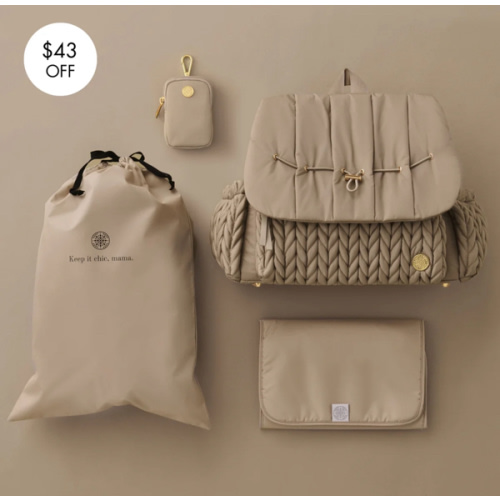 Levy Backpack Beige Mother’s Day Set