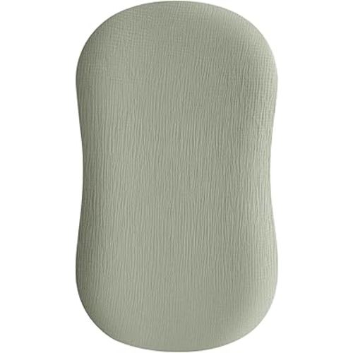 Konssy Muslin Baby Lounger Cover 1 Pack, 100% Cotton Newborn Lounger Cover, Soft and Breathable Lounger Slipcover, Cover Only (Fog Green)