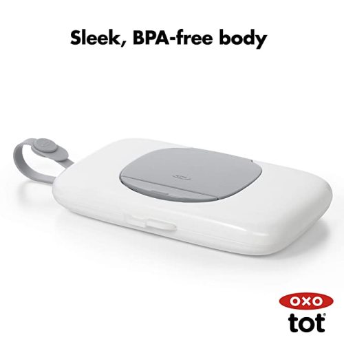 OXO Tot On-The-Go Wipes Dispenser- Gray, 1 Count (Pack of 1) - 1 Pack