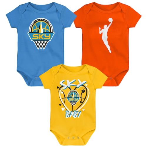 Infant Chicago Sky Outerstuff Slide Home 3-Piece Creeper Set