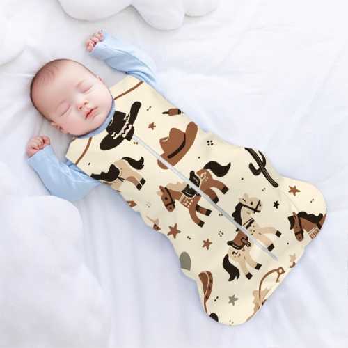 Baby Sleep Sack - Cowboy Cowgirl Western Style Infant Night Sack, Wild Wild West Nursery Essentials, Comfortable Sleeper for Babies