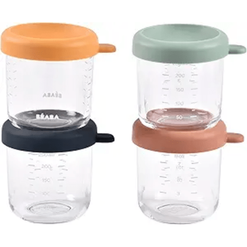 4 Pack Glass Baby Food Jars-8oz- Sunrise - HipBabyGear