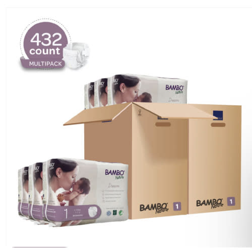 Bamboo Nature Size 1/NB Cases: 432 count Dream Diapers