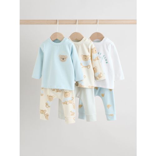 Blue Bear Baby Tops and Leggings 6 Piece Set