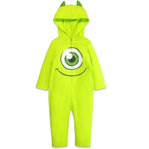 Disney Pixar Monsters Inc. Mike Wazowski Infant Baby Boys Cosplay Fur Coverall 12 Months