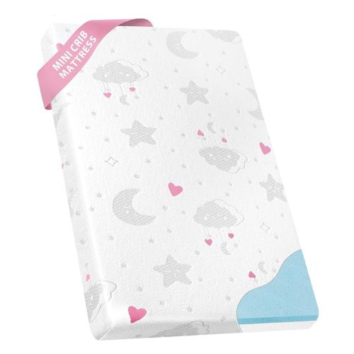 Pack and Play Mattress Pad, 38"x26" Dual-Sided Memory Foam Pack N Play Mattresses for Baby Toddler, Soft Baby Mini Crib Mattress for Pack N Play Playpen, Machine Washable