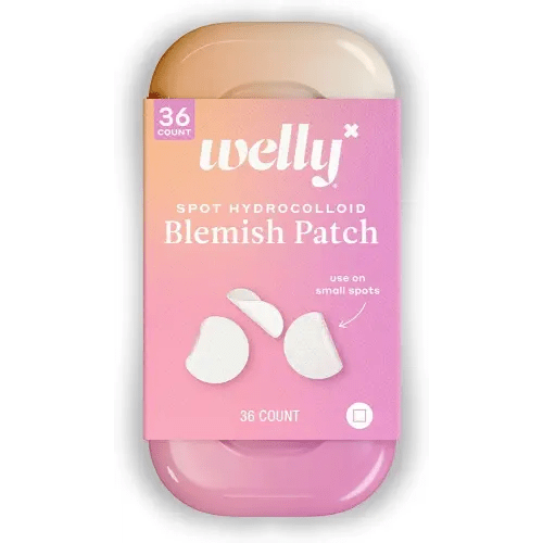 Welly Bandages - Face Savers, Hydrocolloid Acne Blemish Patch, Adhesive, Small Spot Shape, Clear - 36 ct