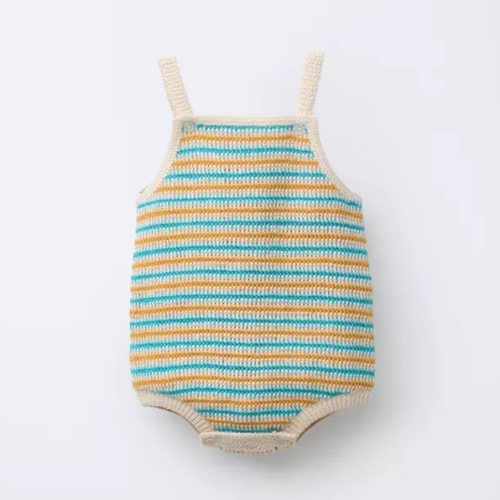 STRIPED KNIT ROMPER - 474 | ZARA United States