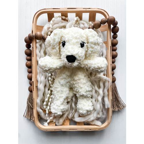 Crochet CUSTOM cream golden retriever lovey, Great Pyrenees lover gift, golden doodle lover gift, labradoodle baby gift, crochet poodle gift
