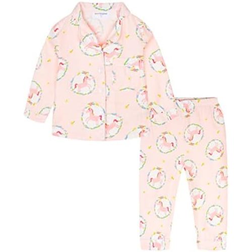 Mud Kingdom Boutique Girls Boys Pajamas Set Collared Long Sleeve Sleepwear