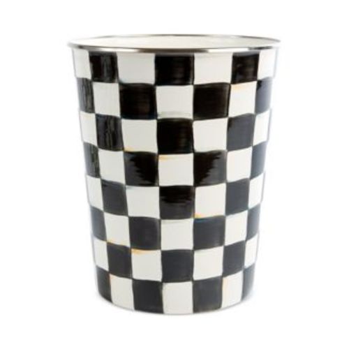 Courtly Check Enamel Waste Bin