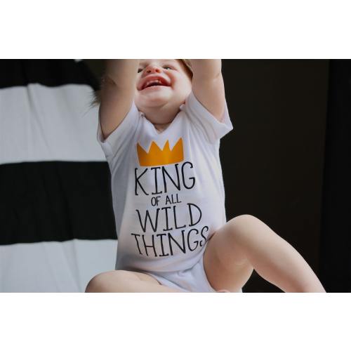 King of All Wild Things Shirt, Where the Wild Things Are Baby, Boy Clothing, Wild Things Baby, Coming Home Outfit, Newborn Boy Clothes,