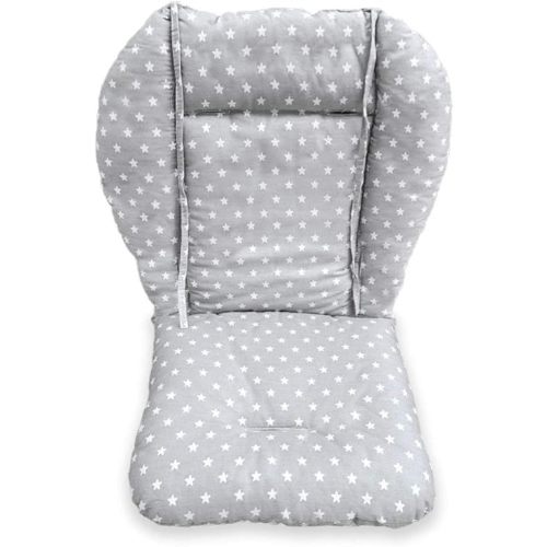 High Chair Cushion, High Chair Pad/seat Cushion/baby High Chair Cushion,soft and Comfortable,light and Breathable,make The Baby More Comfortable (gray Background Stars Pattern)
