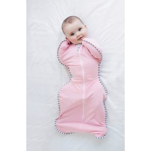 Love to Dream Swaddle UP, Dramatically Better Sleep, Allow Baby to Sleep in Their Preferred arms up Position for self-Soothing, snug fit Calms Startle Reflex, Pink, Small, 8-13 lbs