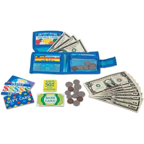 Melissa & Doug Pretend-to-Spend Toy Wallet With Play Money and Cards