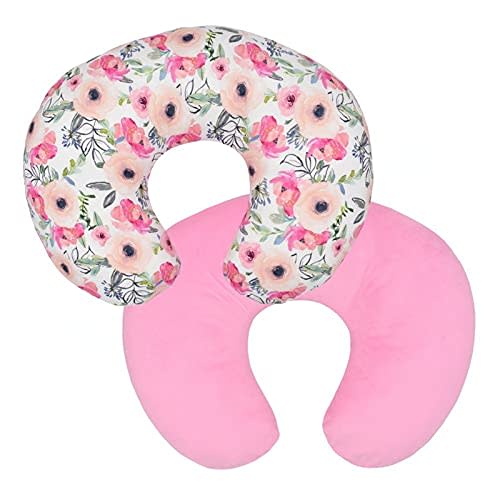 BxuanW Nursing Pillow Cover Stretchy Pillow Slipcovers for Breastfeeding Moms Two-Sided Design (Flower)