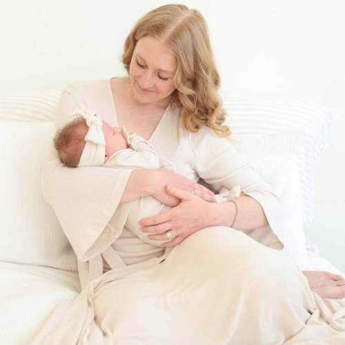 Bamboo Knit Maternity Robe | Solids
