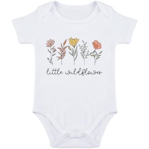 Little Wildflower Baby Bodysuit Wildflower Birthday Baby Bodysuit Babies Girl Romper Infant