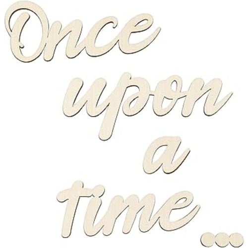 Once Upon a Time Sign Nursery Decor Once Upon a Time Wood Sign Wall Decor for Reading Corner Kids Room Family Bookshelf Home Décor Birthday Present DIY Decoration