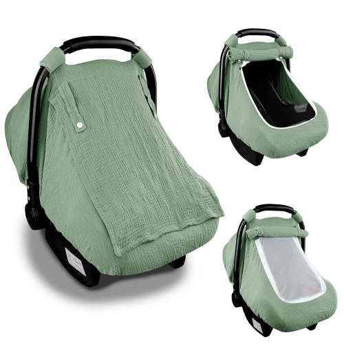 Gilysido Baby Car Seat Cover,Soft and Breathable Protection for Infants,Unisex Green