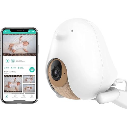 CuboAi Plus Smart Baby Monitor: Sleep Safety Alerts for Covered Face, Danger Zone & Sleep Analytics - 1080p HD Night Vision Camera, 2 Way Audio, Cry & Temperature Detection (Incl. 3 Stand Options)