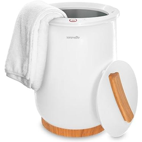 SereneLife Bucket-Towel Warmers, White Large-Towel Warmer