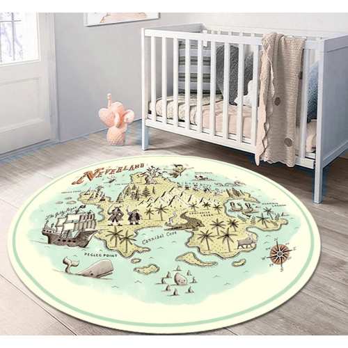 Neverland Patterned Rug, Kid Carpet, Kids Room Decor, Aesthetic Rug, Area Rug, Rug Carpet, Modern Rug, Bedroom Rug, Map Rug, Kids Room Rug,