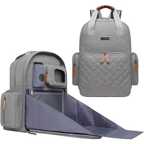 Diaper Bag Backpack with Changing Station, Baby Diaper Bag Organizer for Moms Dads Large Baby Changing Bags