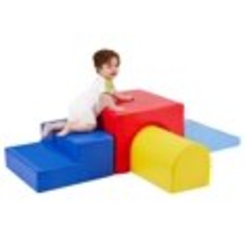 Kids Climb & Crawl Sets, 4-Piece Soft Foam Block Activity Play Structures Set for Baby Infant, Indoor Climber for Child Development, Color Coordination, Motor Skills (Multicolor-a)
