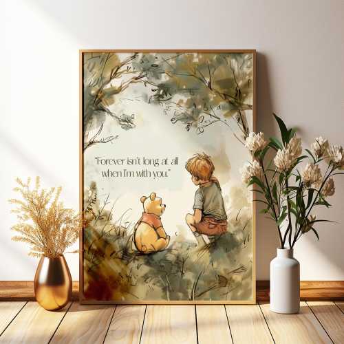 Winnie-The-Pooh Nursery Art, Nursery Decor, Nursery Quotes, Nursery Watercolor Art, Nursery Art, Winnie the Pooh Christopher Robin, Vintage