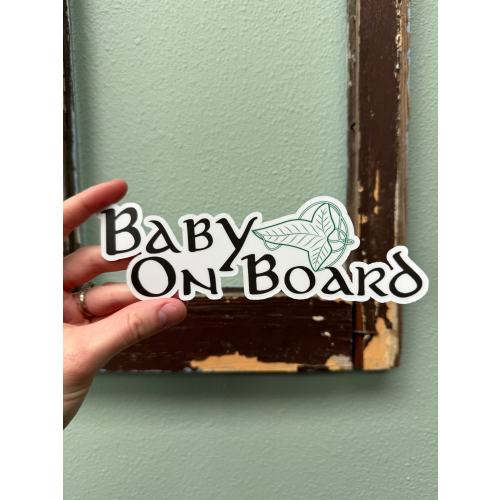Lord of the Rings Font Baby on Board car sticker, Nerdy Baby on Board Decal, Nerdy Mom, Nerdy family, Hobbit baby shower, LotR baby shower