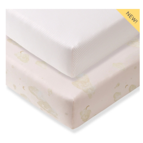 Good Night Sky Organic Cotton Crib Sheets Ice Flow