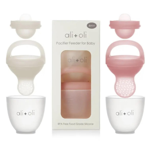Silicone Food & Fruit Feeder - Snow & Blush