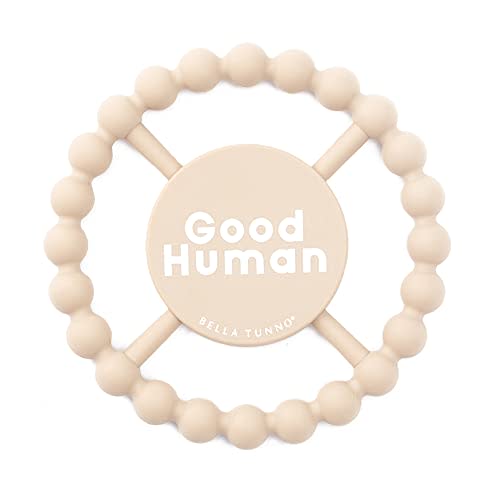Bella Tunno Happy Teether – Soft & Easy Grip Baby Teether Toy, Silicone Teether Ring to Help Soothe Gums, Non-Toxic and BPA Free, Good Human