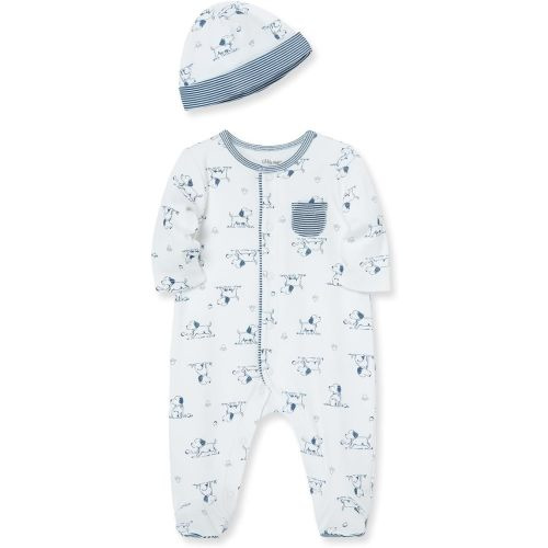 Little Me Baby Boy 2-Piece Baby Sleeper and Cap Set, 6 Months