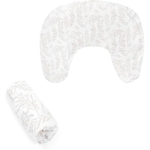 Boppy Nursing Pillow Cover - Soft, Hypoallergenic Washable Microfiber Bottle & Breastfeeding Pillow Covers (Redesigned Feeding Pillow Sold Separately) - Beige Foliage