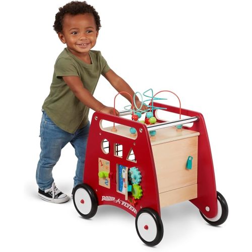 Radio Flyer Deluxe Push & Play Cube Walker, Walker Toy for Ages 1-3
