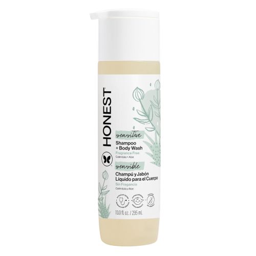 The Honest Company 2-in-1 Baby Shampoo & Body Wash, Fragrance-Free, Tear-Free, Hypoallergenic, Naturally Derived, Sensitive Skin, 10 fl oz