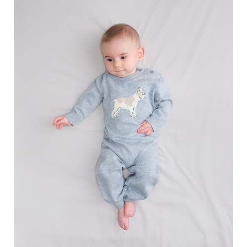 Baby Boys Little Bulldog Sweater Romper