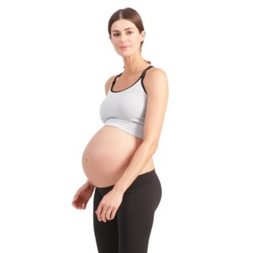 Maternity Ingrid & Isabel Seamless Active Nursing Sports Bra Gray XL