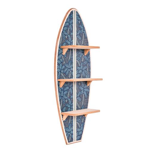 American Art Decor Surfboard Wall Shelf Coastal Beach Themed Decorative Wall Art Storage for Home or Office