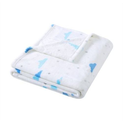 Poppy & Fritz Cloud Bright Blue Throw Blanket
