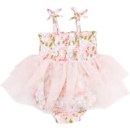 Magnolia Print Organic Cotton Tutu Bodysuit, 6-12M