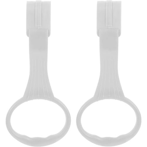 SAFIGLE 1 Pair Baby Playpen Pull up Rings-Baby Crib Pull up Rings Baby Walking Exercises Assistant Rings-Baby Bed Stand Up Rings Baby Cot Hanging Ring Grey