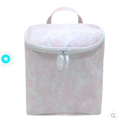 TRVL- Pink Bunny Toile Take Away Insulated Bag