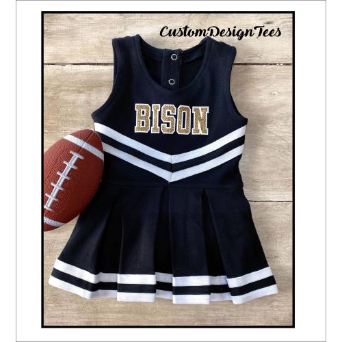 Baby Cheerleader Uniforms , Girls Cheer Uniforms, Infant Cheer Dress, Custom Design Tees, Toddler Cheer Uniform, School Spirit Uniforms