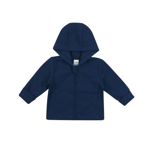 Hanes Zippin Baby Fleece Full-Zip Hooded Jacket, Adjustable Cuffs, Boys & Girls Royalty Blue 6-12M
