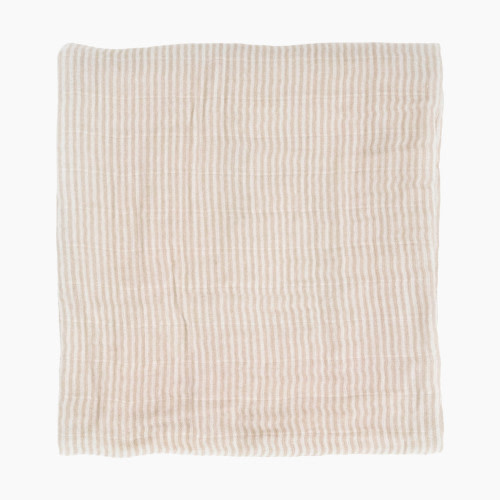 Little Unicorn Organic Cotton Muslin Swaddle Blanket - Sand Stripe, Large