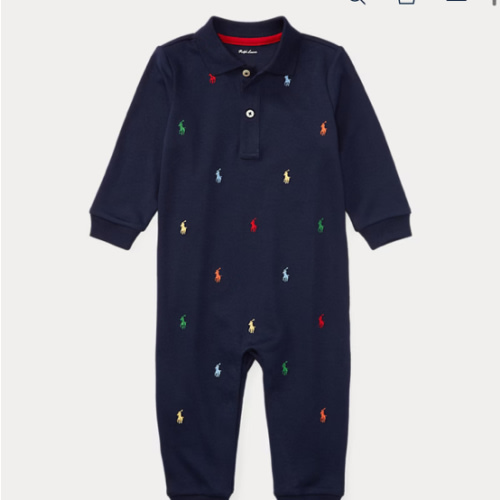 Cotton Interlock Coverall | One-Pieces Baby | Ralph Lauren
